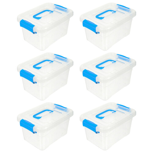 18 Pcs Plastic Storage Boxes With Lids For Desk And Car 2