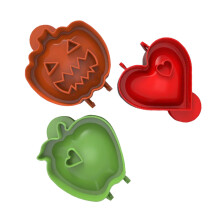 Halloween Mini-Tortenform-Set 3 Stück Kürbis Herz Apfel Formen Backformen