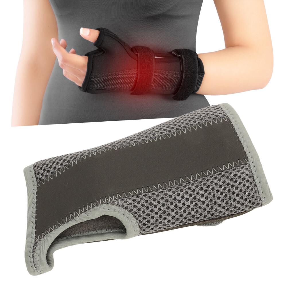 Unisex Gray Night Wrist Brace for Carpal Tunnel & Tendinitis, 18-24cm