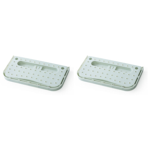 2Pcs Wall Mounted PP Shoe Rack For Home Bathroom Storage Blue 1