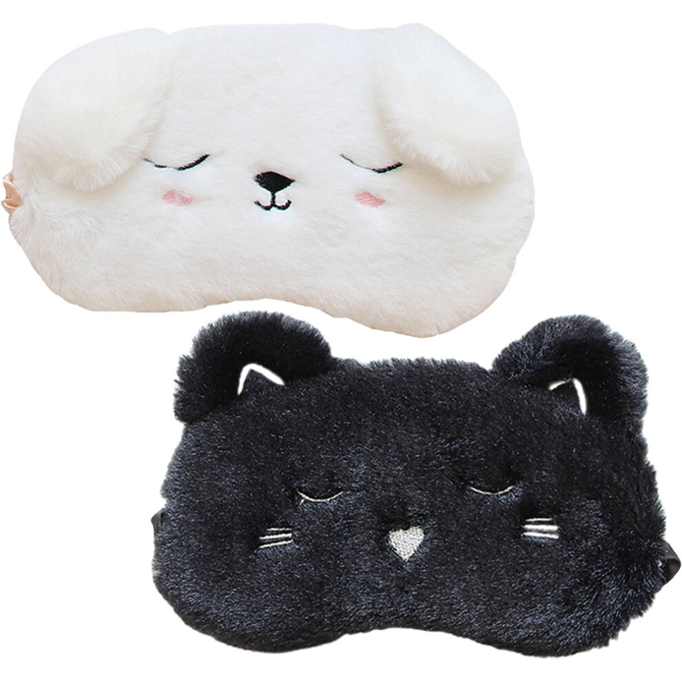 Iplusmile 4 Pcs Cartoon Animal Plush Sleep Mask For Sleeping