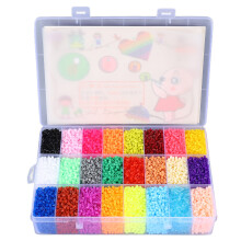 24 Farben Schmelzperlen-Set 2,6 mm 20  14  4 cm DIY 3D
