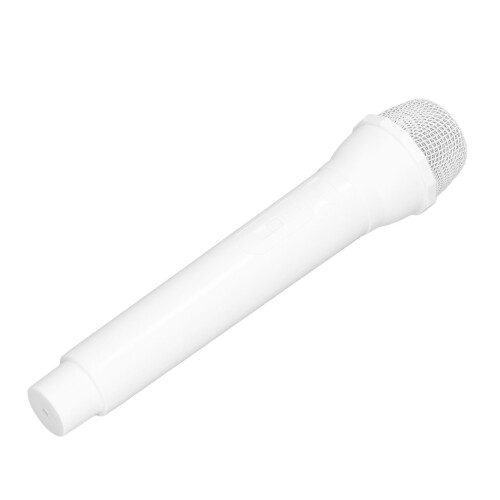 White Stage Microphone Model Prop ABS Fake Microphone for Cosplay Use