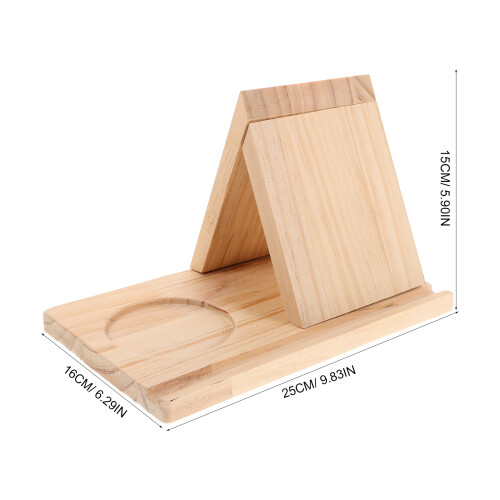 Einzigartiger Holz Buchständer Mit Getränkehalter Für 1