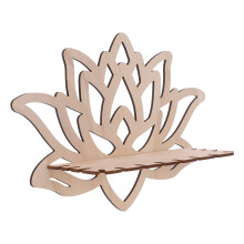 2Pcs Flower Shaped Wooden Corner Shelf Floating Wall Hanging Decor