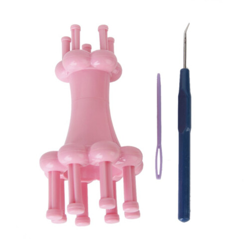 5Pcs Plastic Round Knitting Spool Loom In Two Sizes Pink 1