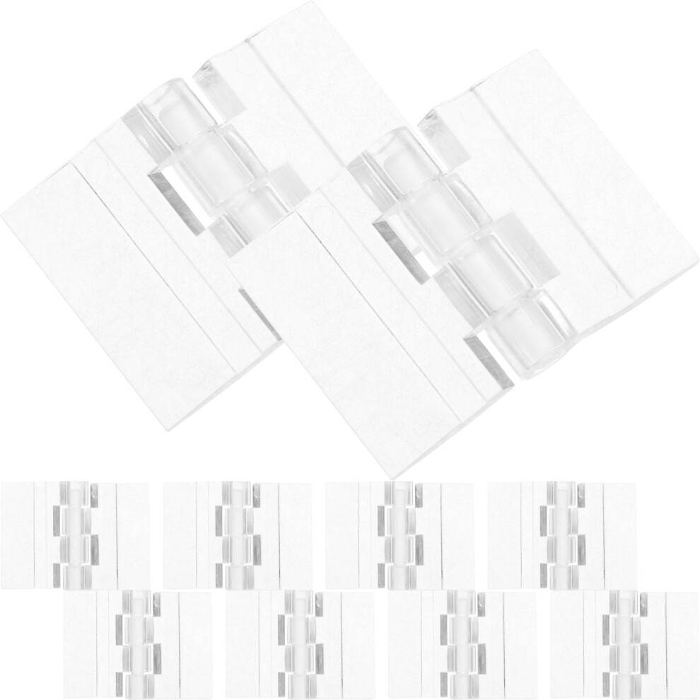20 Pcs Acrylic Transparent Folding Hinge For Cabinet Drawers 031409056046