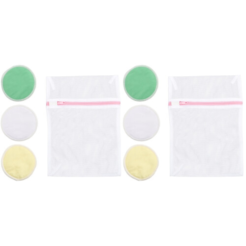 8 Pcs Reusable Nursing Pads For Breastfeeding (Assorted Colors) 1