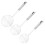3Pcs Pasta Strainer Stainless Steel Mesh Kitchen Sieve Silver 1
