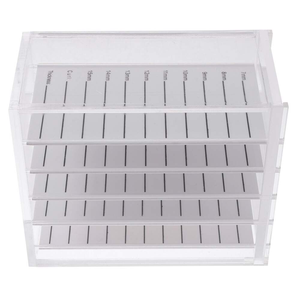 Aboofan 5 Layers Acrylic Eyelash Storage Box Clear Organizing Case