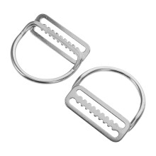 6 Pcs Stainless Steel Serrated Belt Keeper With D Ring For Scuba