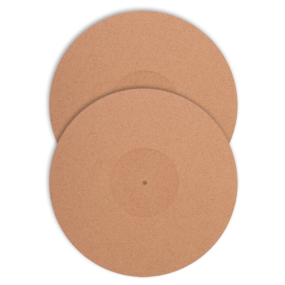 8 Pcs Vinyl Recorder Mats Cork Turntable Slipmat Anti Static 031409055704
