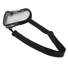 Large Capacity Waterproof Clear PVC Shoulder Bag 12.7x6.3x17.8cm Black