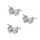 3Pcs Aluminum Alloy Double Ring Clamp 360 Degree Rotating Bracket 5