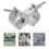 3Pcs Aluminum Alloy Double Ring Clamp 360 Degree Rotating Bracket 11