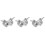 3Pcs Aluminum Alloy Double Ring Clamp 360 Degree Rotating Bracket 8