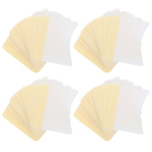 320Pcs Arc-Shaped Sky-Blue Cotton Pads for Comfortable Makeup Removal
