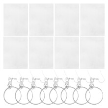 30 Sheets Diy Heat Shrink Film Kit With 10 Ear Hooks And 10 Keychains