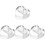 4Pcs Acrylic Heart Kazoo Display Stand For Table Showcase 4
