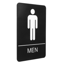5Pcs Funny Retro Acrylic Braille Restroom Sign For Men