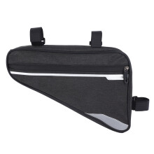 Waterproof Bike Triangle Frame Bag 1.2L Polyester Under Top Tube Pouch Black