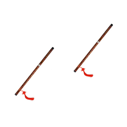2Pcs Bamboo Flute With Free Membrane Protector Set Chinese Instrument 2