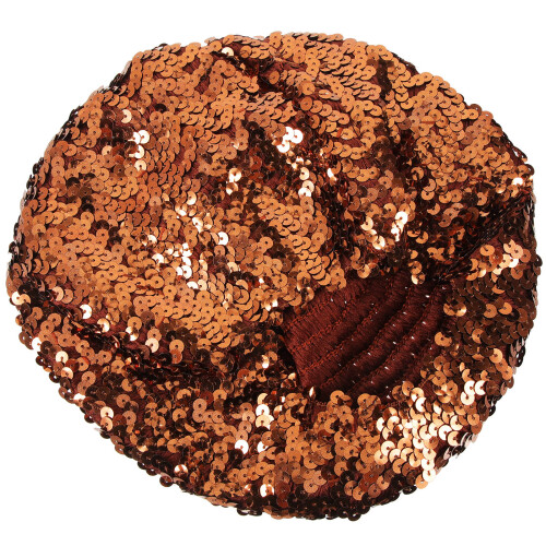 2Pcs Sequin Beret Hat Shining Beanie For Dance Performance 1