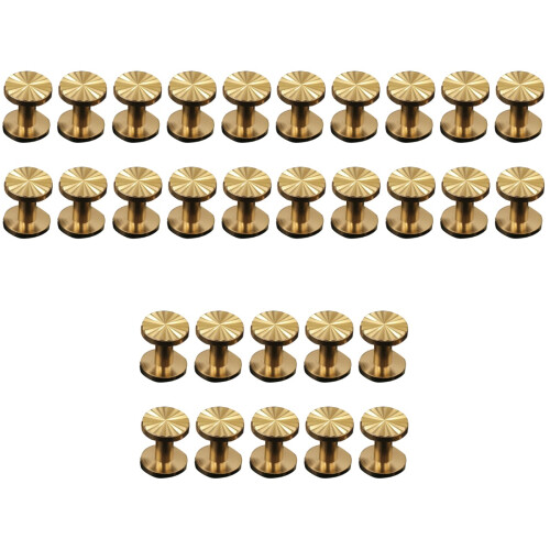 30 Pcs Solid Brass Sunflower Screws Stud For Craft Diy 2