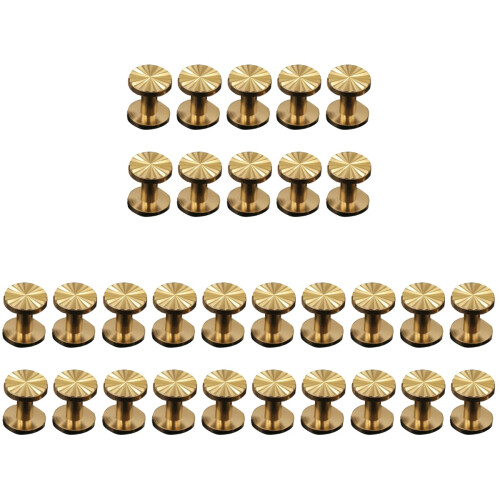 30 Pcs Solid Brass Sunflower Screws Stud For Craft Diy 1