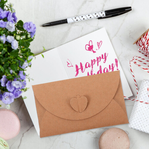 80Pcs Mini Kraft Envelopes Khaki Vintage Multi-Function Gift Letter 2