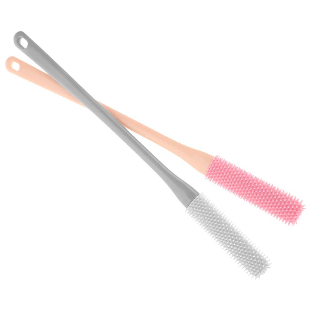 Ohphcall 6 Pcs Silicone Toe Cleaning Brush With Long Handle And Grip