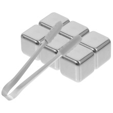 Juego De Hielo Acero Inoxidable Con Pinza Para Whisky Cócteles