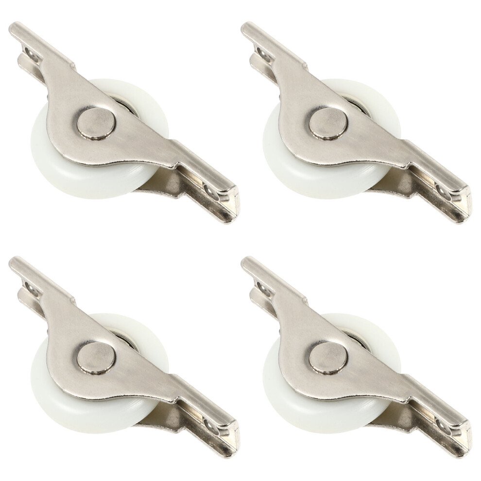 8 Pcs Cabinet Guide Pulleys Barn Door Wheels Nylon Sliding 031133435797