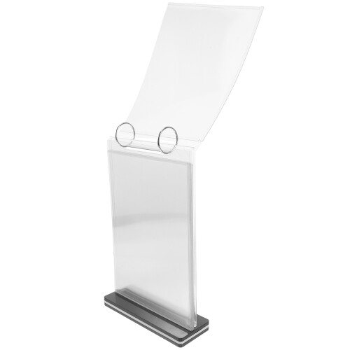 2Pcs A4 6 Vertical Acrylic Flip Display Stand For Menu And Label 2