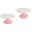 2Pcs Diy Cake Turntable Round Manually Rotating Baking Supply Pink 4