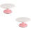 2Pcs Diy Cake Turntable Round Manually Rotating Baking Supply Pink 6
