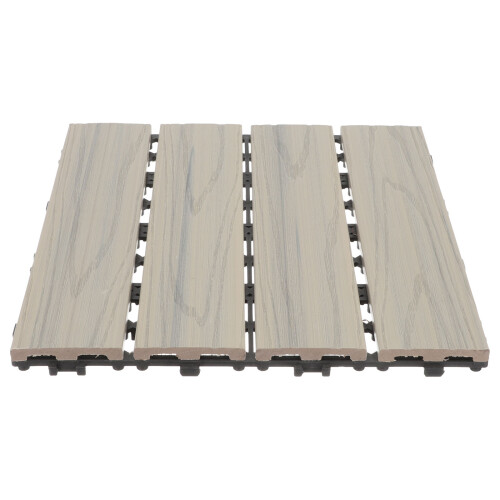 4Pcs Wood-Plastic Flooring Splicing For Balcony Home Decor 2