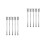 10 Pcs Stainless Steel Fruit Fork Reusable Cocktail Pick 7