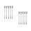 10 Pcs Stainless Steel Fruit Fork Reusable Cocktail Pick 6