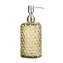 500Ml Pineapple Grain Glass Shower Gel Bottle With Stainless Steel Pump