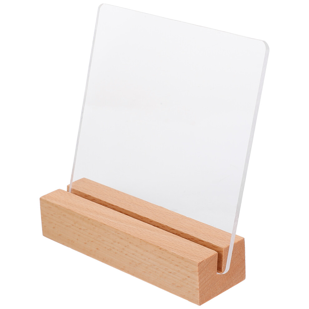 Solustre Multi-Functional Acrylic Display Stand With Wood Base For Nail Art