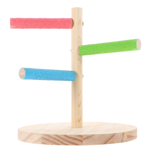 Bird Training Stand Portable Tabletop Perch For Small Parrots 1