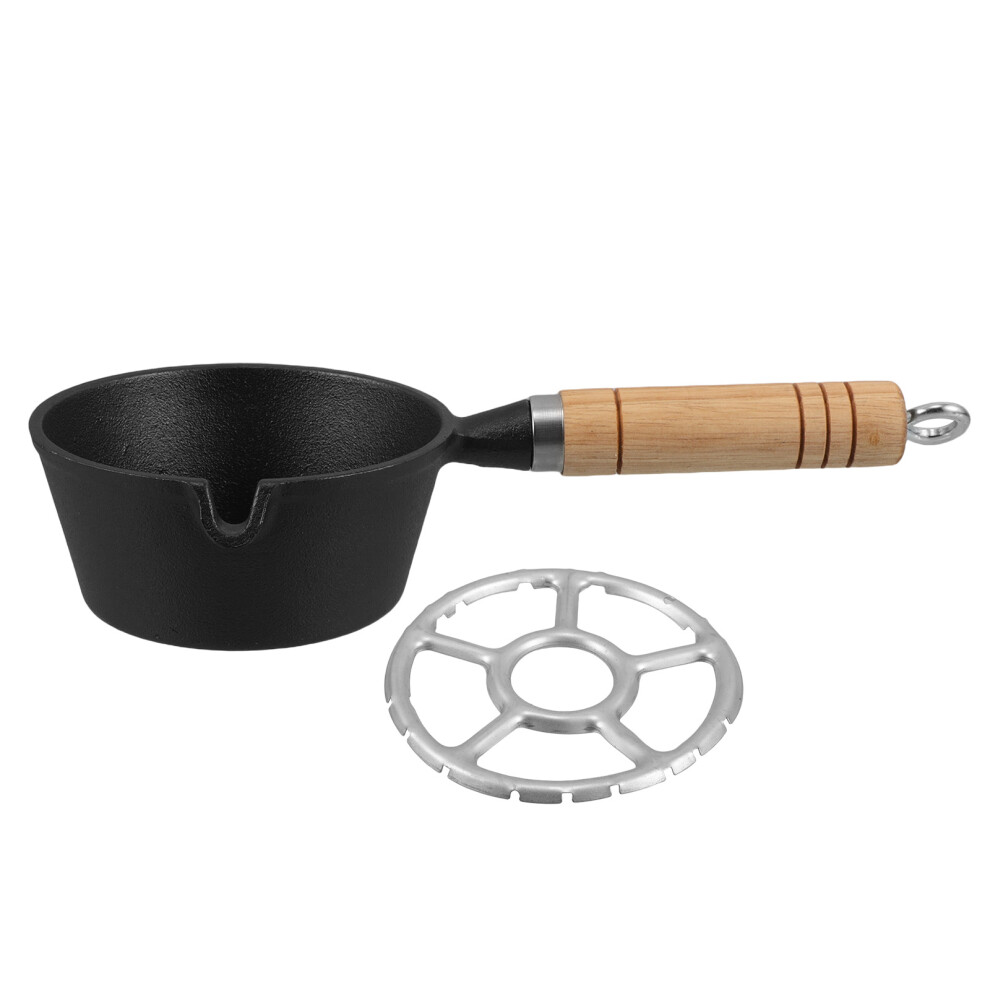 Mini Iron Hot Oil Pan With Wooden Handle For Cooking-image-OPC-PKWWXW7-NEW