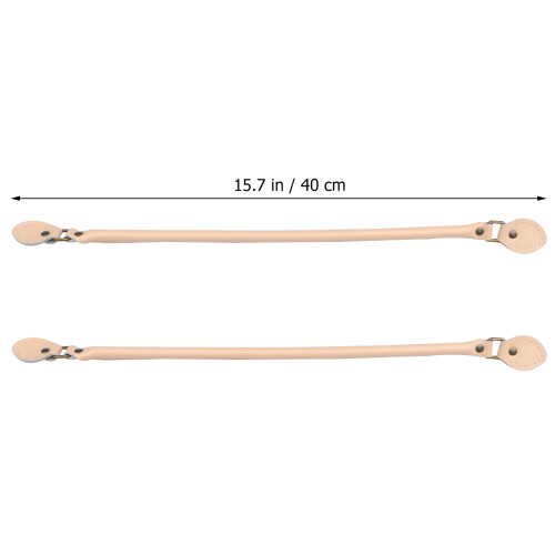1 Pair 40cm Cowhide Handbag Handles Diy Tote Replacement Strap 1