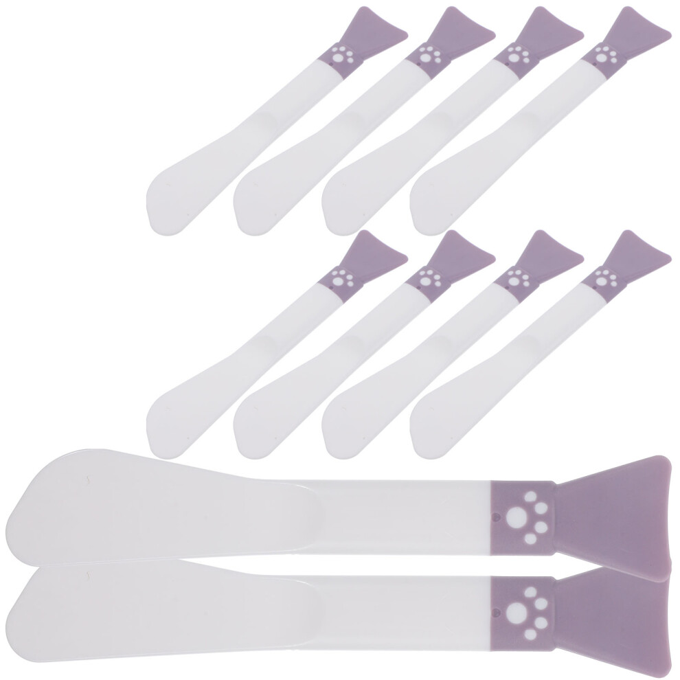 Ohphcall 10 Pcs Silicone Double-End Mud Mask Brush Reusable Skincare Spatula