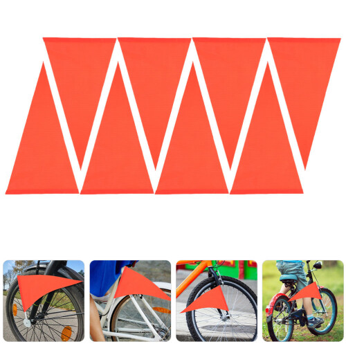 8Pcs High Visibility Bicycle Safety Triangular Flag Replacement 1