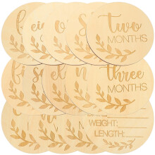 14Pcs Wood Milestone Discs Months Slices Baby Record Products