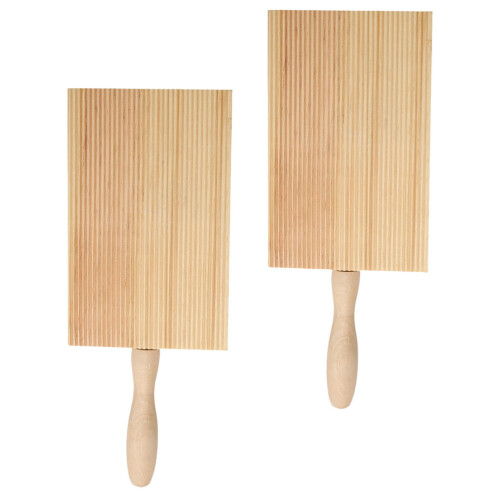 2 Pcs Boards Wooden Pasta Gnocchi Tools Khaki