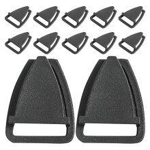 80Pcs Motorcycle Chin Strap Buckle Black Plastic Safety Clip