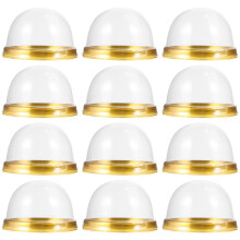 150Pièces Boîtes Mousse Transparentes Dorées Pour Cadeaux